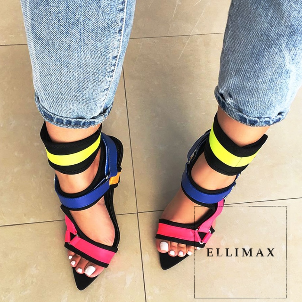 New Hook Loop Multi Gladiator Ankle Strap Sandal - image 1